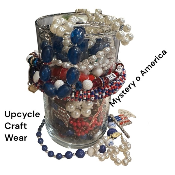 Estate Vintage to now Patriotic Beaded Jewelry Lot
Jar filled mixed lot - Picture 3 of 14